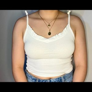 White crop top